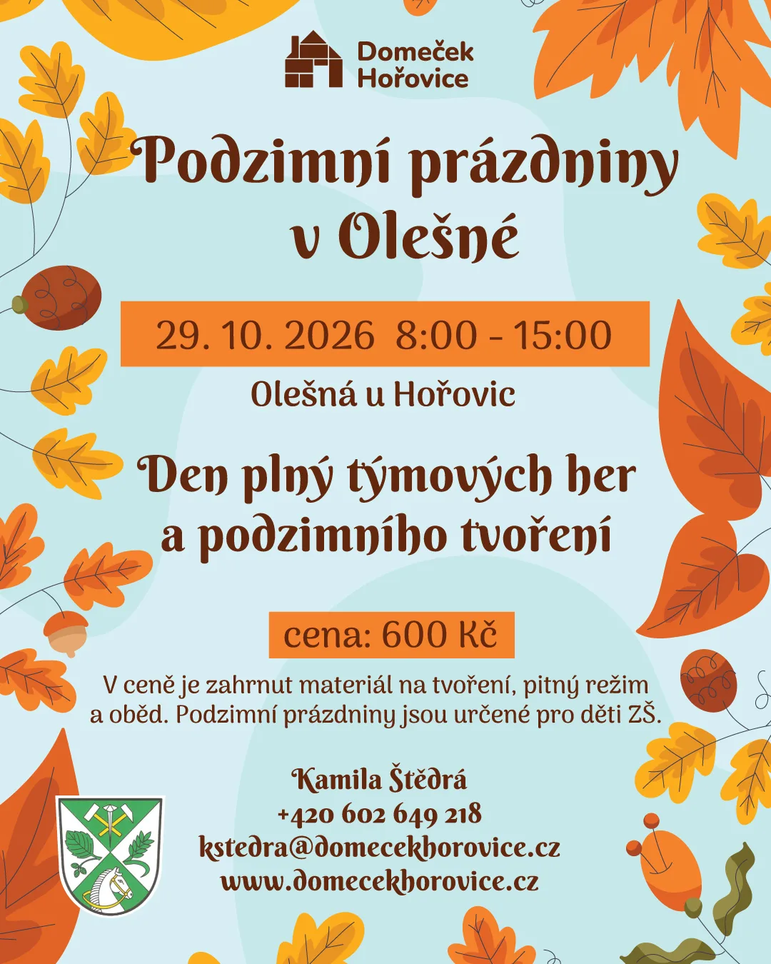 Podzimní prázdniny v Olešné