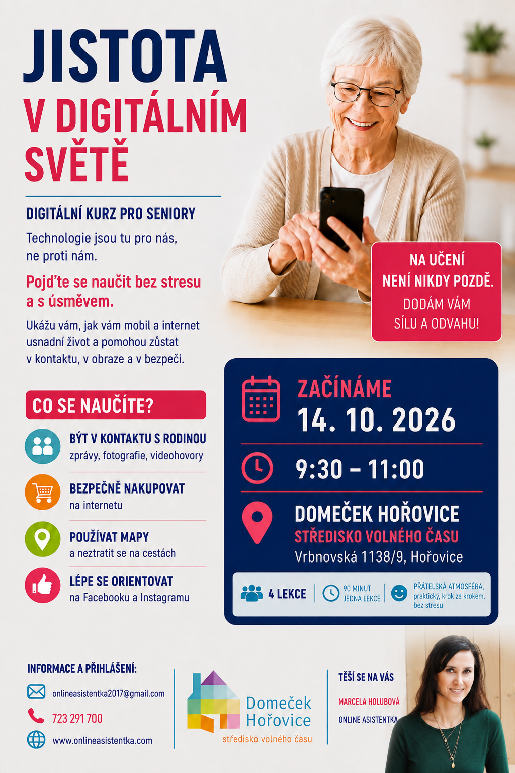 Kurz JISTOTA V DIGITÁLNÍM SVĚTĚ pro seniory